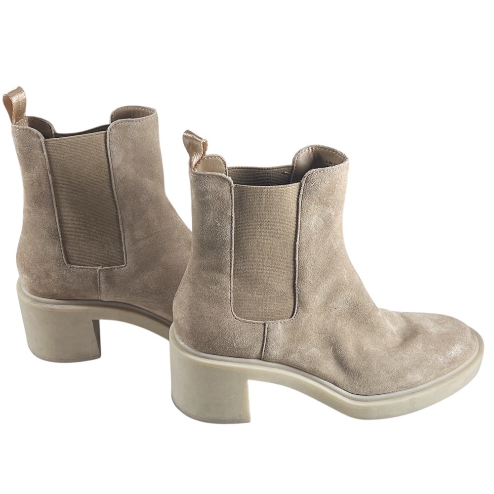Dolce Vita Gilana Suede Lug Sole Chelsea Boot Size 9 1/2 in Tan Gorpcore EUC